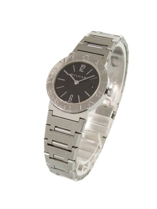 Bvlgari SS Black Quartz Watch Dial